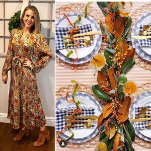 Beautiful fall dress. Midi length.